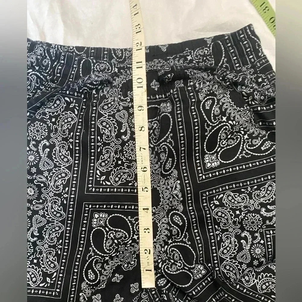 American Bazi Black Bandana High Rise Joggers Size Small - Picture 3 of 6